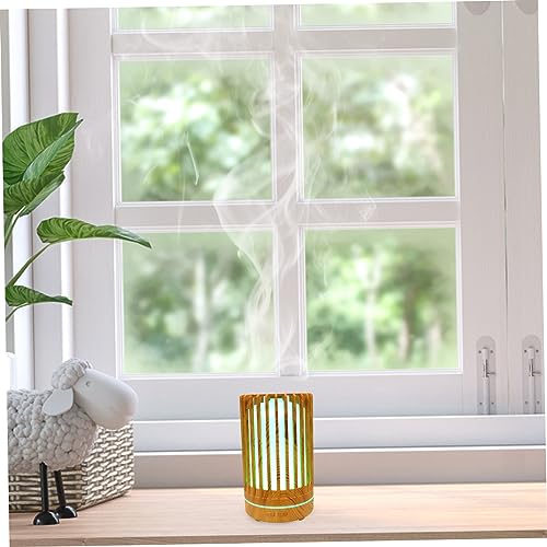 Diffuseur d'arômes USB effet bois avec brume ultrasonique et éclairage LED multicolore