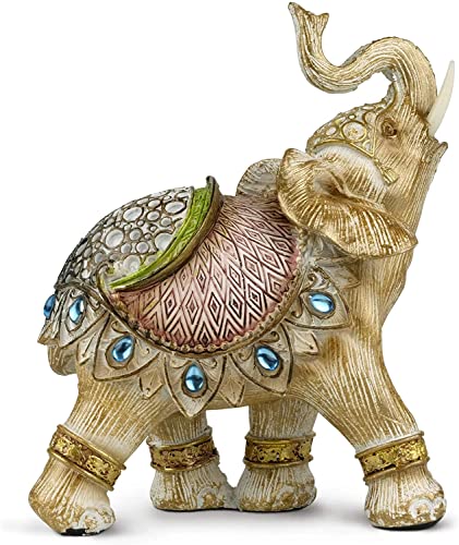 Image of AUGEN Polyresin Elephant Idol Statue Showpiece for Home Decor Decoration and Gifting (1 Piece,7145B2)-B