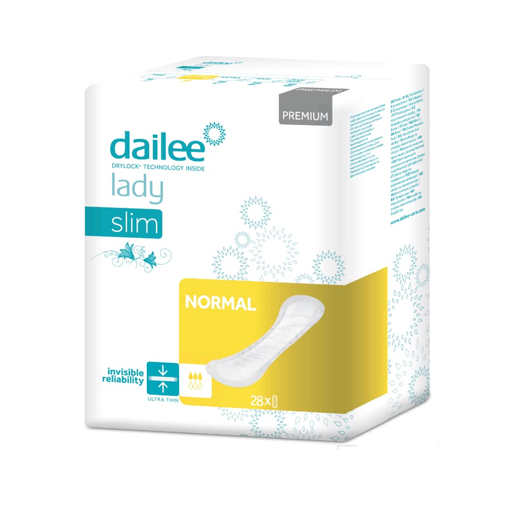Dailee Lady Normal - 224x Compresas Incontinencia Mujer - Absorbente para Pérdidas de Orina - 224 Absorbentes - Paquete Mensual