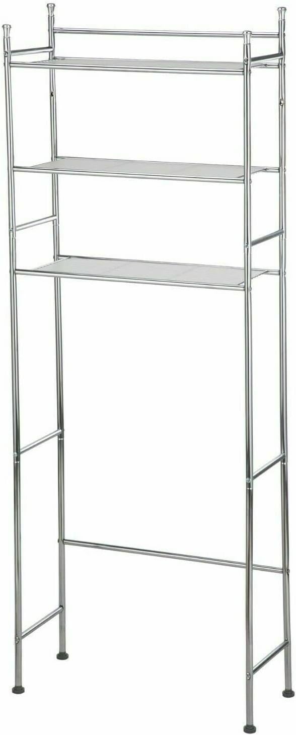 ADHW Bathroom Bathroom Storage Chrome Over The Toilet Space Saver