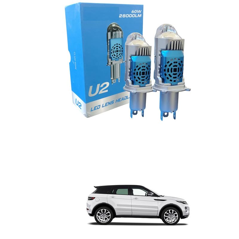 LOVMOTO 2Pcs Laser Dual Lens H4 120W LED Headlight Bulbs Mini Projector Lens LED H4 Auto Lamp Automobile Headlight Hi/Low Beam Light Plug & Play Comfortable With Universal For Car-image-25