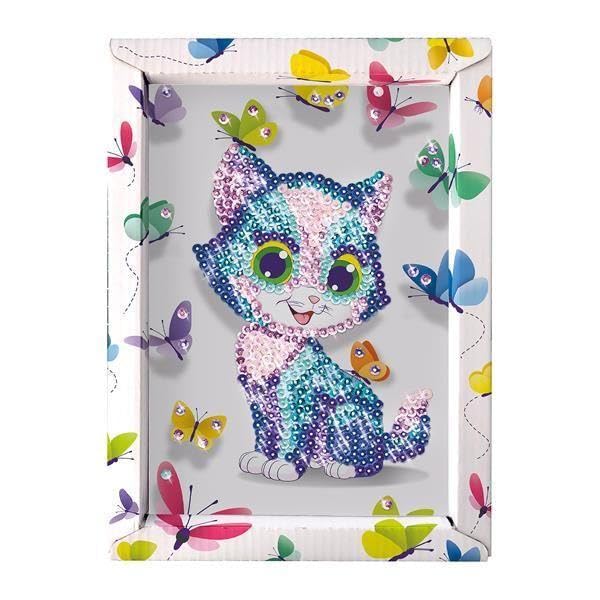 Kit de manualidades de lentejuelas 20312 infantil multicolor para mosaico brillante y costura 4