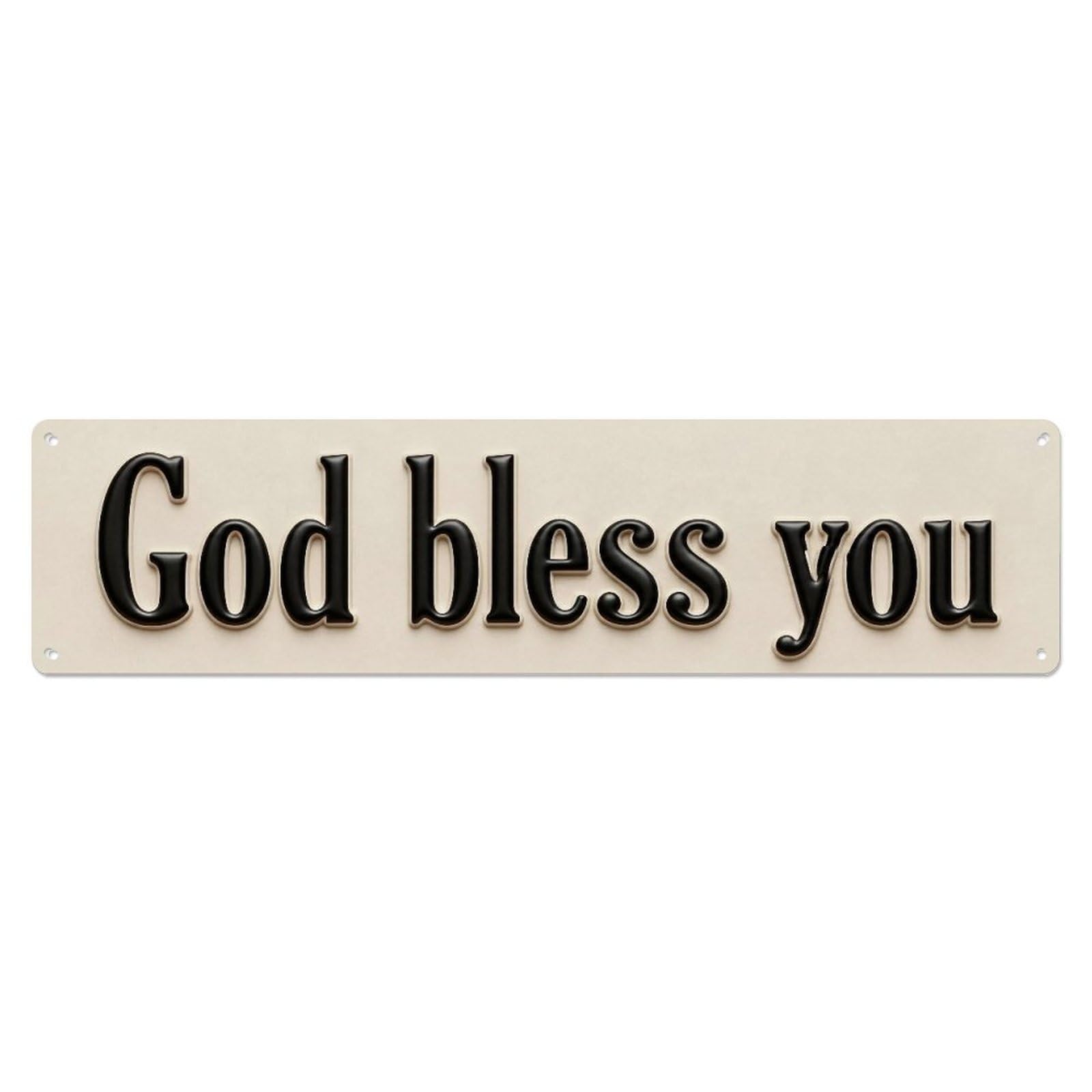 God Bless You Blessing Faith Metal Tin Skinny Sign Plaque Wall Decor for Cafe, Club Bar, Office, Home Garden Metal Poster 4x16Inch