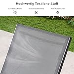 PURPLE LEAF Sonnenliegen 2er Set mit Tisch, Grau