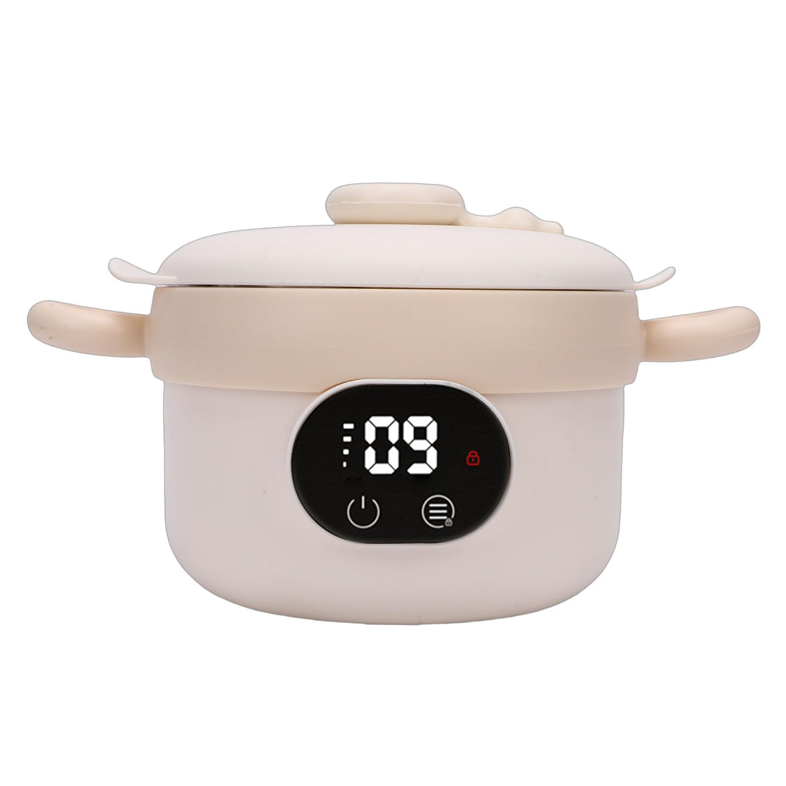 Bewinner Ciotola per Alimenti per Bambini a Temperatura Costante Riscaldamento Portatile Intelligente per Pasti per Bambini 185x125x105mm 1 unità (albicocca al latte)