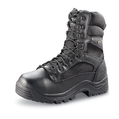 Hq Issue Men's Waterproof Classic 8" Side Zip Black Tactical Boots, Black, 11.5D (Medium) #TOP3