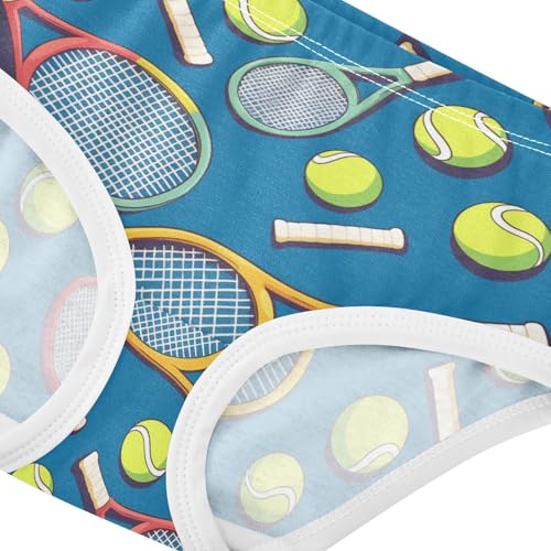 Wusikd Tennis Rackets Girls' Underwear Cotton Balls Colors Girls Briefs Soft Toddler Underwear 2T4