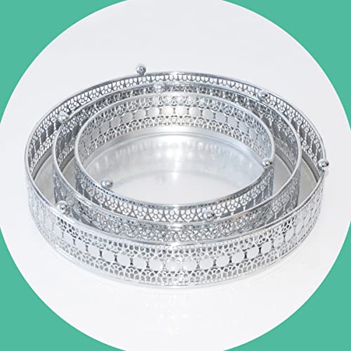 Feictpox Cake Stand Set Of 3 Metal Cupcake Stands Dessert Display Plate For Wedding Party Birthday … (Silver) #TOP4