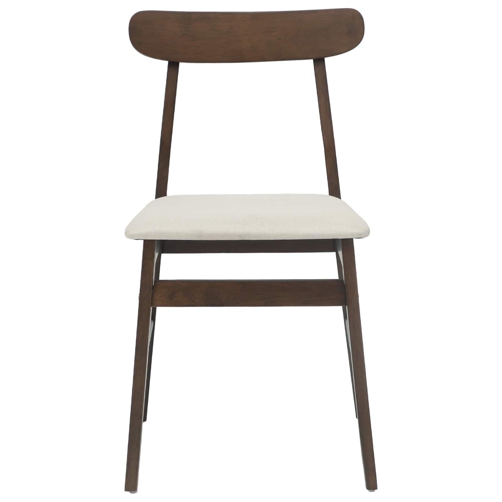 Krzesło do jadalni, 2 szt., ciemnobrązowe, jasne, masywne drewno gumowe, z poduszką, ergonomicznie wyściełane, do kuchni, salonu, biura, jadalni, styl retro