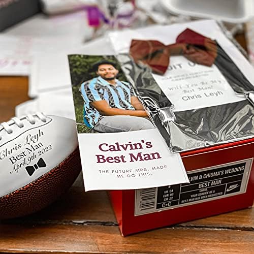 Miniatura 4 de Padrinos de boda personalizados, padrino, mejores mujeres, padre de la novia o novio, Usher, regalo oficial de propuesta de fútbol para fiesta de