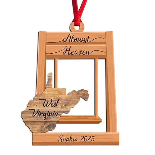 Almost Heaven Swing Wooden Ornament, West Virginia Decor