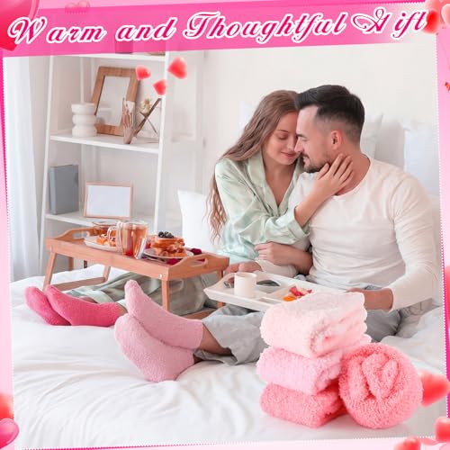 Image of Foaincore 12 Pairs Fuzzy Socks Bulk for Women Cozy Fluffy Slipper Socks Warm Soft Sleeping Gifts for Home