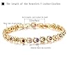 Women Bracelets, 18K Multi-Gemstone and Diamond Tennis Bracelet Gold Heart Bracelets for Women (Diamond Bracelet)