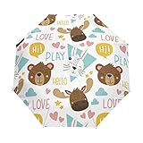 Parapluie contre le soleil et la pluie : 8 baleines durables avec support résistant aux vents violents et à la pluie, et empêche également l'utilisateur des coups de soleil et des rayons UV.