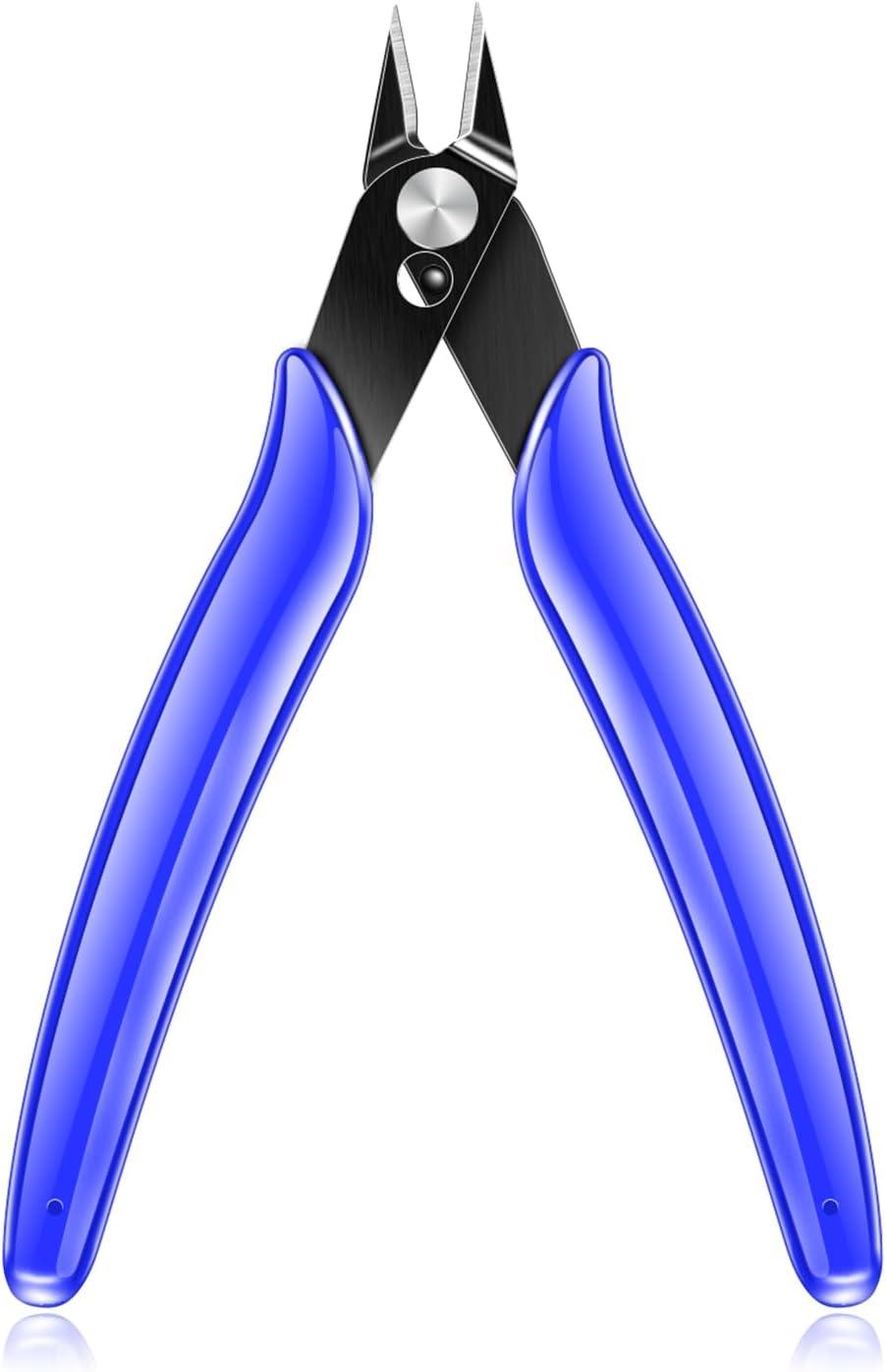NICE-POWER Wire Cutters, 5 Inch Professional Pliers Cutter Electronic Flush Wire Cutter Carbon Steel Cutting Nippers for Electrical Jewelry making,Floral art scissors(Blue)