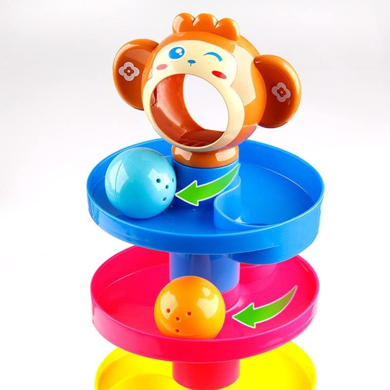 Image of Ramp Roll, Ball Drop and Roll Swirling Tower for Toddler|3 Puzzle Rattle Balls Non Toxic Material| StackToy for Kids Ages 3+: Interactive Fun Excitement (Roll Ball for Kids),multicolor