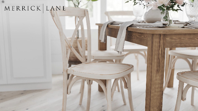Amazon.com - Merrick Lane Bardstown X-Back Bistro Style Wooden