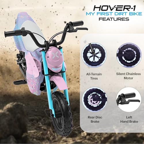 Hover-1 H1-MFDB-PKSP My First Dirt Bike For Kids - 300W Motor, 9Mph Max Speed, 9 Mile Range, 12 Inch Off-Road Tires, 120Lb Max Weight, Twist Grip Throttle & Rear Disc Brake Electric Dirt Bike thumb #2