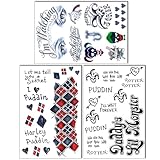 3 Sheets Temporary Tattoos Tattoo Sticker Perfect for Halloween Cosplay Costumes and Party Accessories
