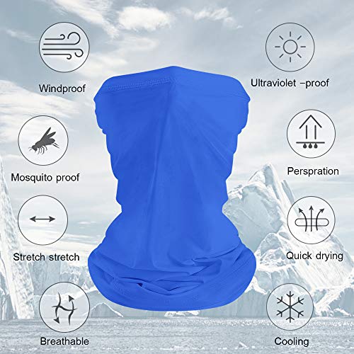 image for BELANT 6 Pack Neck Gaiter Unisex UV Protection Face Mask, Reusable Coo