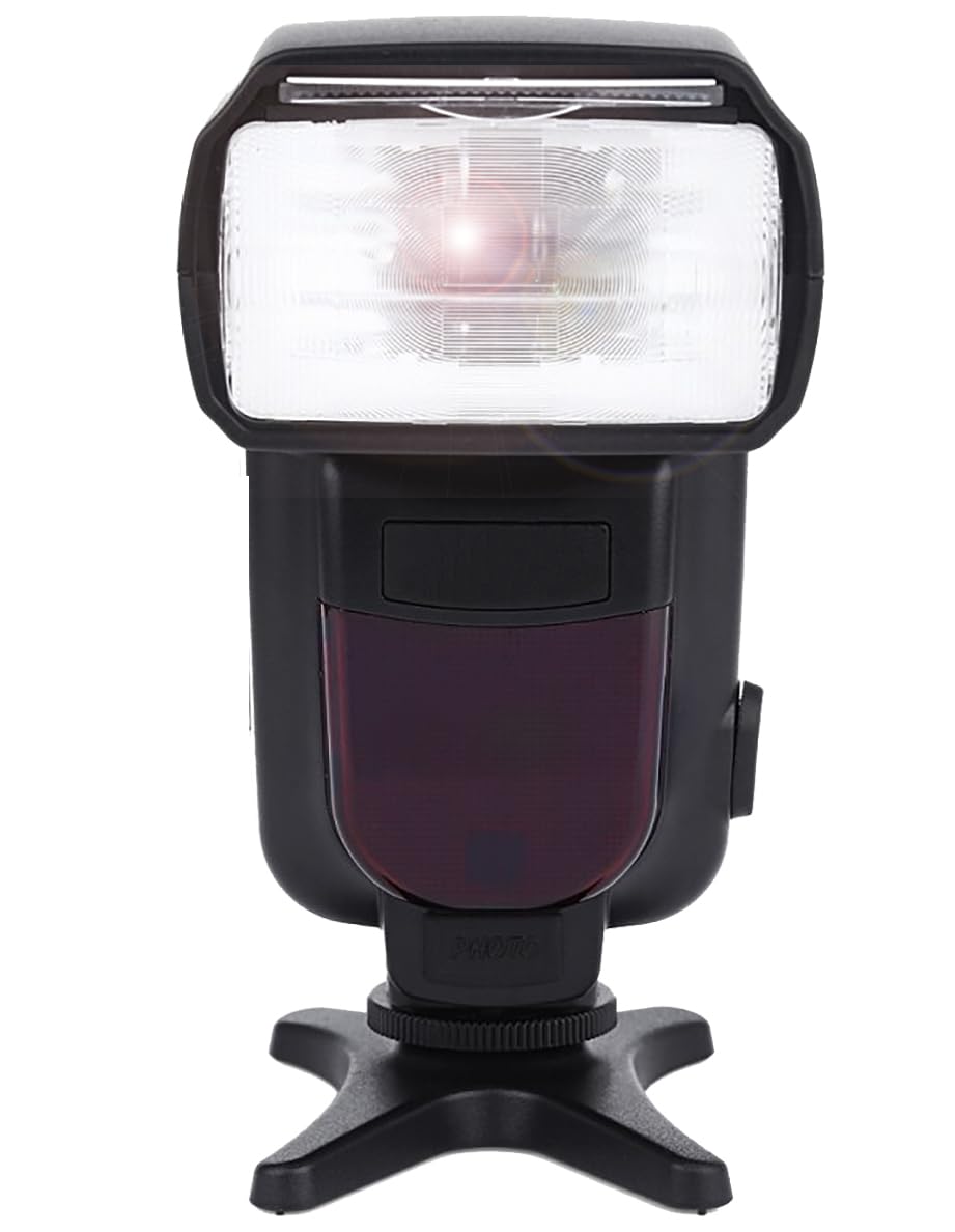Speedlite Flash avec écran LCD compatible avec Nikon, Canon, Sony, Panasonic, Leica, Fujifilm, Pentax et Olympus avec griffe