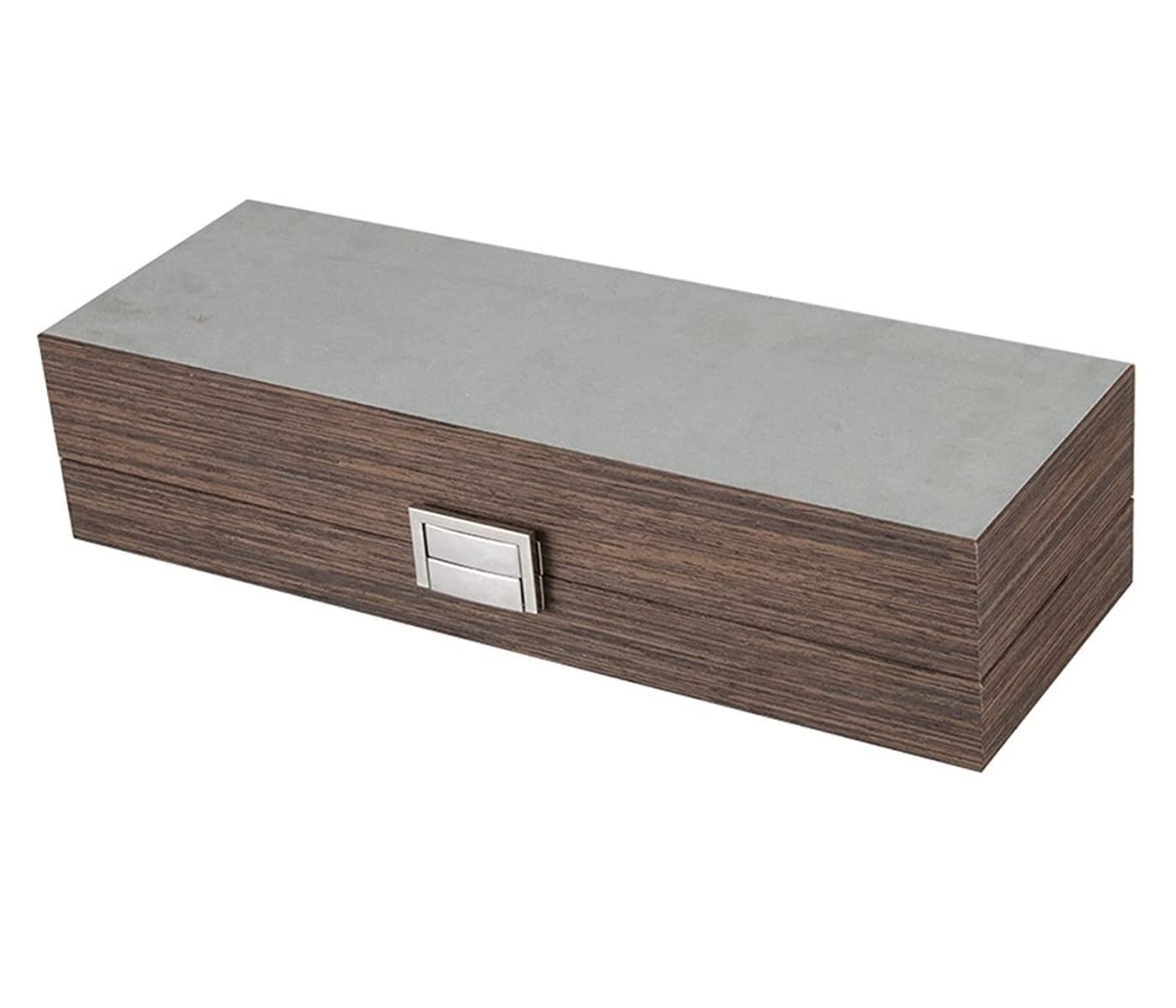 Scatola Porta Orologi Organizzatore Di Visualizzazione Per Orologi Elegante Custodia Per Gioielli In Legno A 6 Griglie Con Chiusura Di Sicurezza Superiore Trasparente Scatola Porta Orologi Uomo Donna