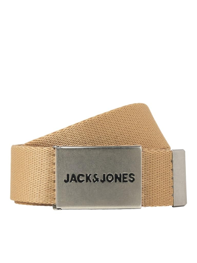JACK & JONES Men's Jacsimon Belt LN Belt, Sand, 80, sand, 80 cm
