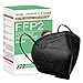 Price comparison product image FFP2 Mask, Disposable Respirator Mask, 5-Layer Face Masks Filter Efficiency94% Filters Airborne Particles, CE Certified(20 Pack Black)