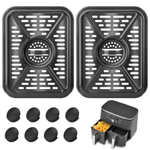 2 Pack Air Fryer Grill Pan for Ninja Foodi AF400UK 9.5L / DZ401 / DZ550