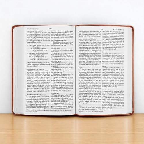 Image of Personalized ESV Large Print Bible for Adults, Name Engraved, Standard Size | Customize Your Dark Brown Faux Leather Bible Your Way, Presentation Page, Concordance, Lay-Flat, 2-Column & Thin Paper