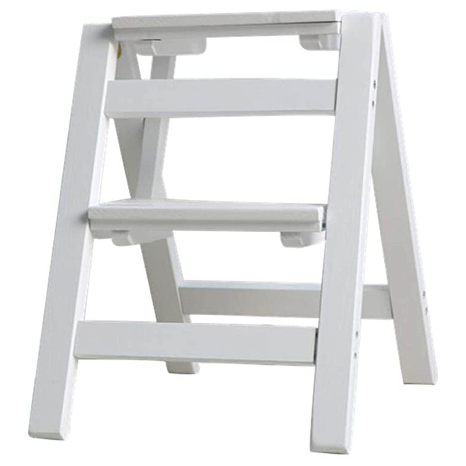 Step Ladder 2 Step Stool Folding Step Stools for Adults with Anti-Slip Sturdy and Wide Pedal Stepladder Multi-Use for Household & Office Foldable Step Stool (White R)