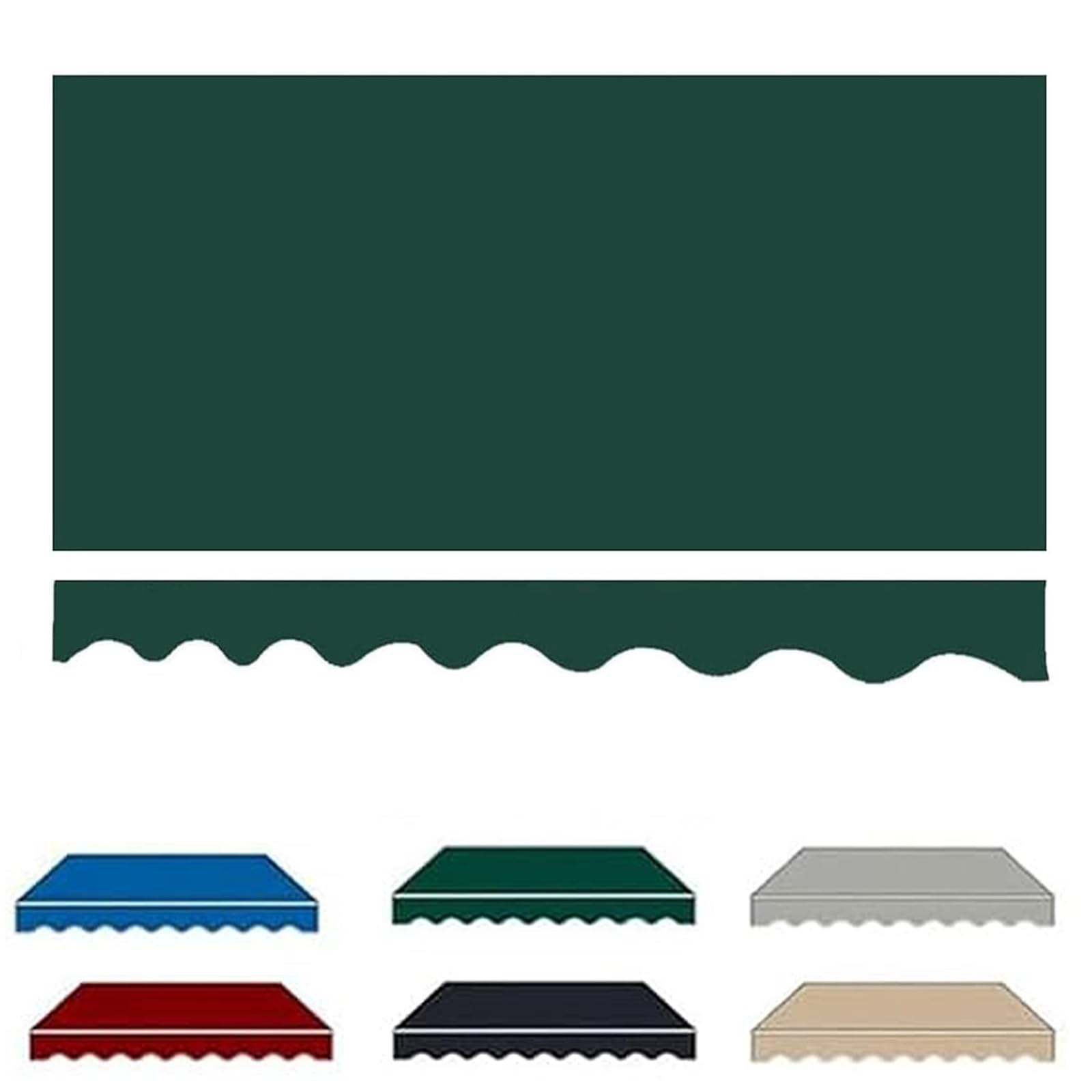 ROFBIHG Retractable Patio Awning Fabric Replacement, Sun Shade Shelter Replacement Fabric Top Cover, Manual Sun Shade Shelter Canvas with Valance 280g Ployester Canopy Cloth(Green,3x2.5m (10x8.2ft))