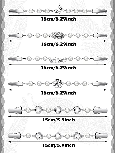 Image of Hicarer 6 Pieces Vintage Shirt Dress Cardigan Clip, Waist Clip for Women, Sweater Shawl Brooch Jacket for Clothing