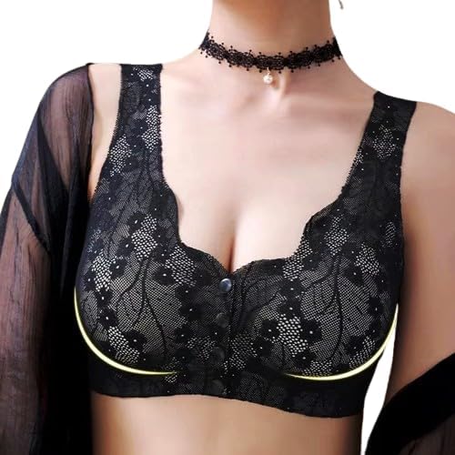 Image of Brachy Women's Non-Wired Front Open Maternity Nursing Feeding Bra for Women Post Pregnancy Easy to Breastfeed Maternity Bra
