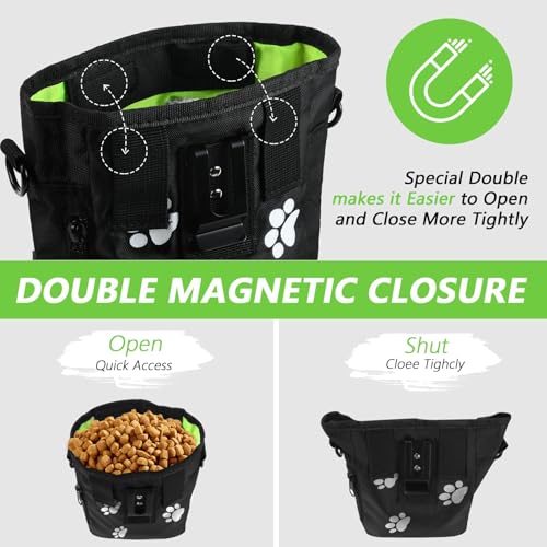 kissleaf Leckerlitasche für Hunde Futterbeutel Hundetraining für Doggy Puppy Walking/Training/Leine/Laufen, Große Kapazität Sturdy Tear-Resistant Easy to Clean
