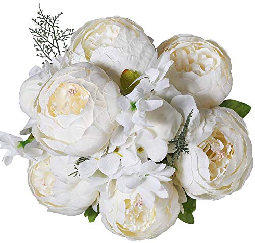 Peonie Artificiali In Seta – Fiori Finti Realistici, Altezza 30 Cm, Colori Vari (Bianco, Rosa, Rosso, Arancione) - 2