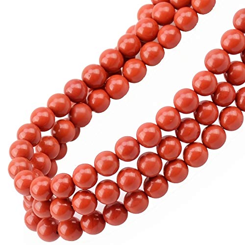 Image of Massive Beads 100PCS Red Jasper Beads, Smooth Surface, Loose 8mm Round Red Jasper Beads for Jewelry Making DIY Gifts, Necklaces, Bracelets, Yoga Bracelets