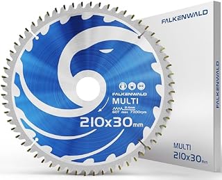 FALKENWALD ® Brzeszczot do piły tarczowej 190 x 30 mm do drewna, metalu i aluminium  brzeszczot 190 x 30 kompatybilny z ręczną pilarką tarczową firmy Bosch & Makita  brzeszczot do piły