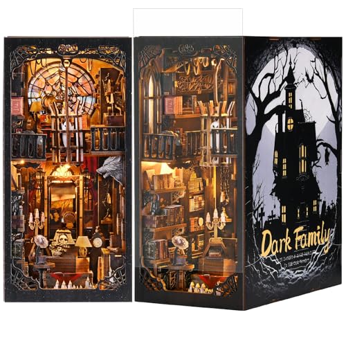 TOYQI DIY Book Nook Kit, Miniature House Dollhouse Kit for Adult and Teens, Book Nook Kits for...