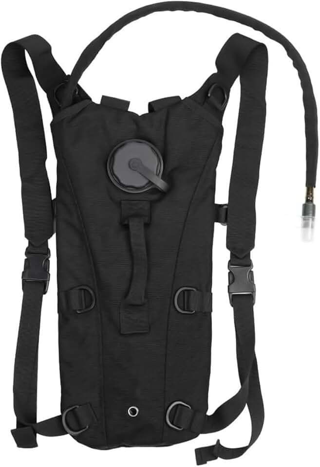 Mochila de Hidratação para Ciclismo e Trilha, Preta, com Reservatório de 3 Litros, Sistema de Hidratação, Alças Ajustáveis