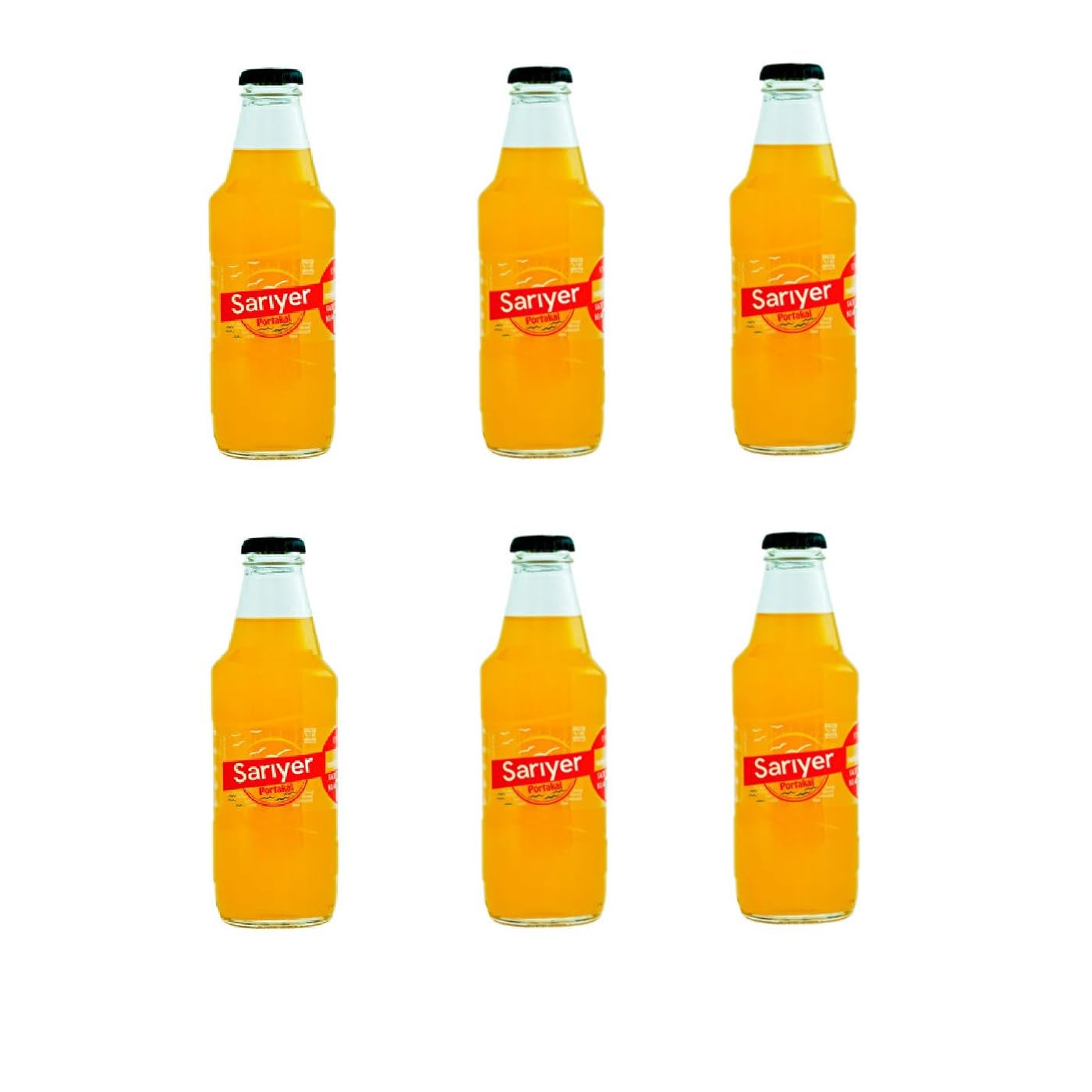 Sarıyer Portakal Aromalı Gazoz Cam 200 ml 6'lı