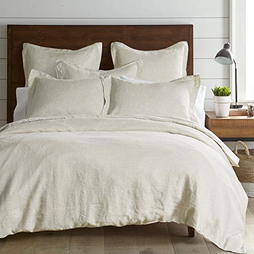 Image of Levtex Home - 100% French Flax Linen - Euro Sham - French Flax Washed Linen - Natural - Sham Size (26x26in.), No Insert