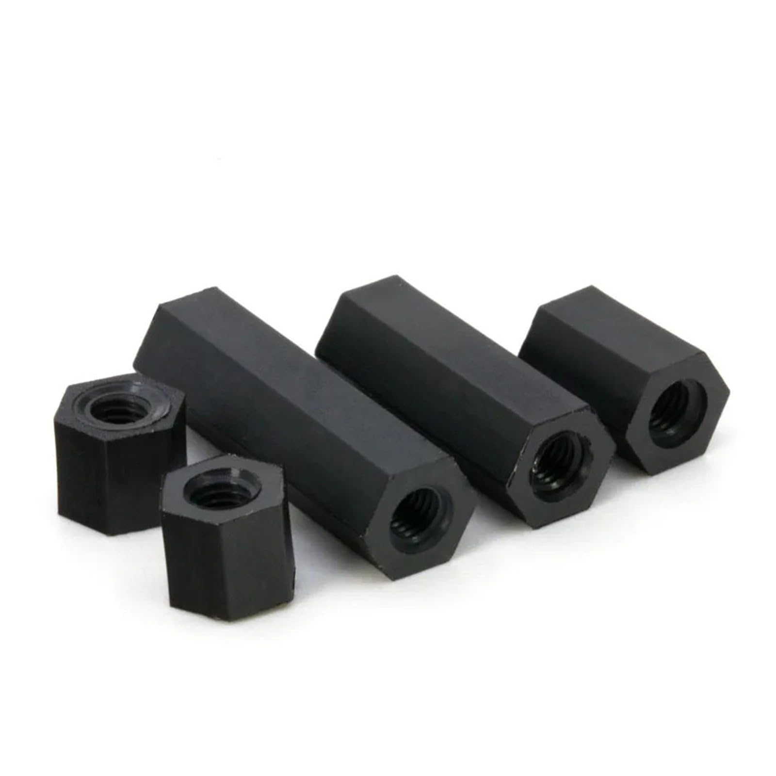 20/50PCS M2.5 M3 M4 PCB Spacer Nylon Black Hex Female Standoff