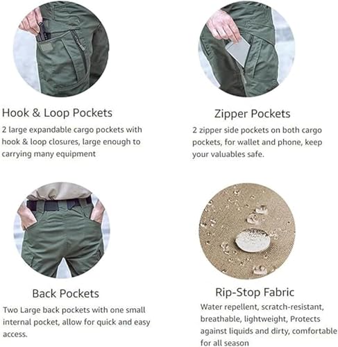 Lespartan Motorcycle Tactical Pants, Le Spartan Motorcycle Tactical Pants, Men's Lightweight Waterproof Ripstop Cargo Pants2