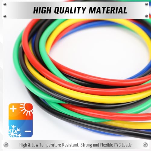 Image of SWANLAKE 5-Piece Banana Plug to Alligator Clip Test Leads, 1000V 15A 3.5ft /1M Multimeter Electrical Alligator Clips, Flexible Copper Cable Banana Plug, Electrical Wires with Gator Clips