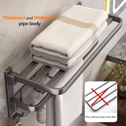 Image of URBANMONK Aluminum Foldable Towel Rack for Bathroom | Towel Holder in Bathroom | Bathroom Clothes Holder | Bathroom Clothes Hanger Towel Stand in Bathroom (Classic Towel Stand)