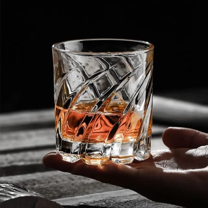 Whiskey Glasses Set - 6 Heavy Base Tumblers -1