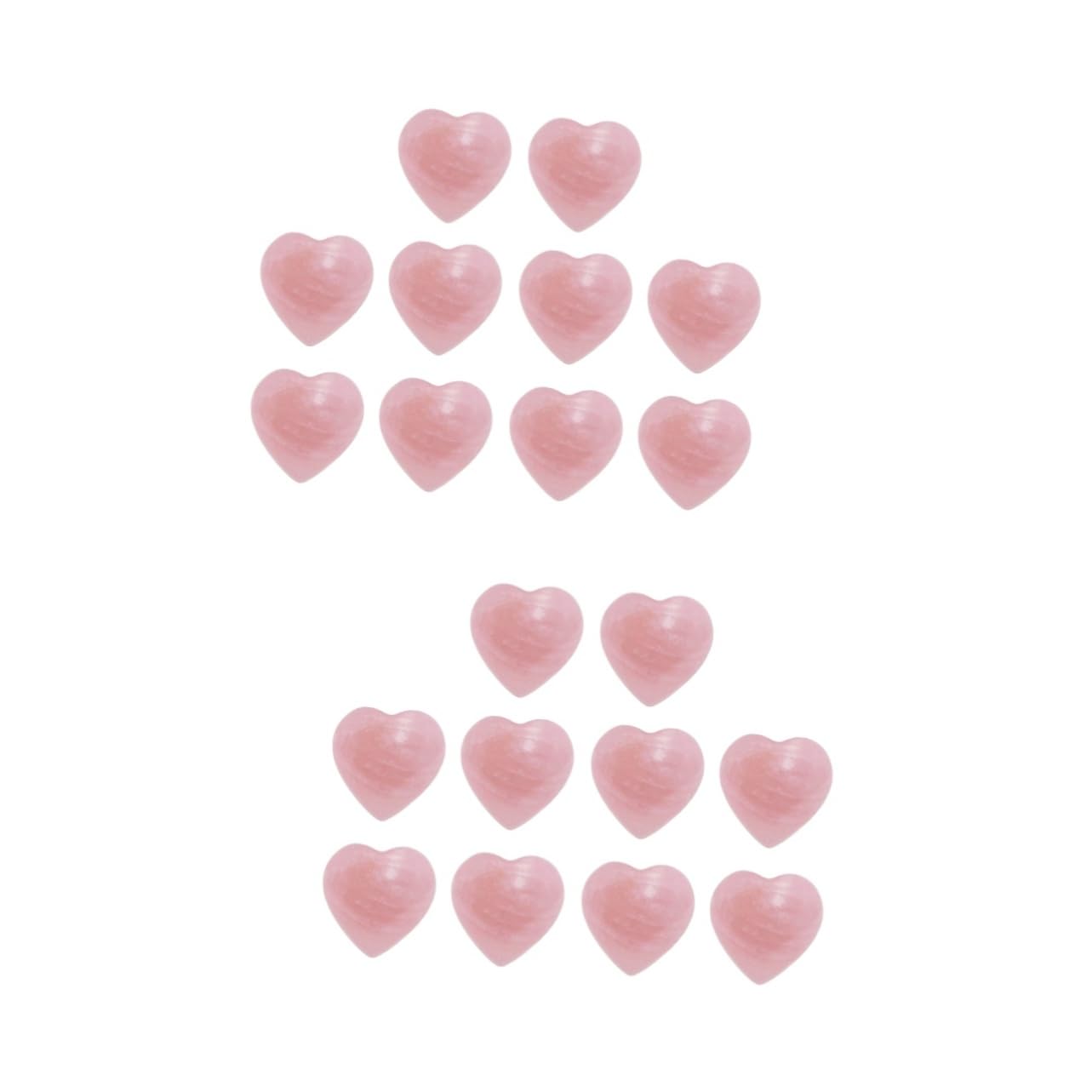 Lurrose 20stücke Herz Ornamente Aus Kristall Liebe Form Von Deko Für Hochzeiten Zuhause Und Partys Rosa
