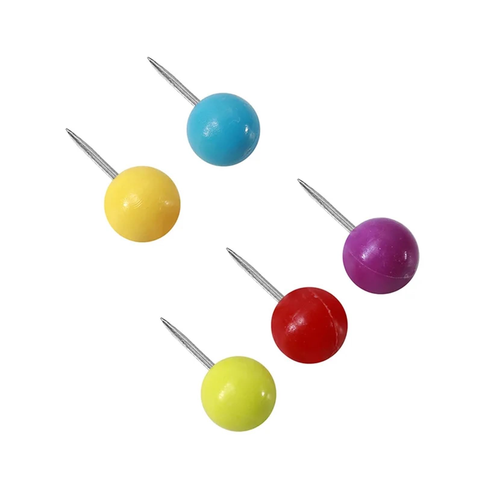 Alfileres de mini alfileres, cabeza redonda de bola, alfileres de tarjeta con punta de acero inoxidable para oficina, hogar, manualidades, marcador de bricolaje