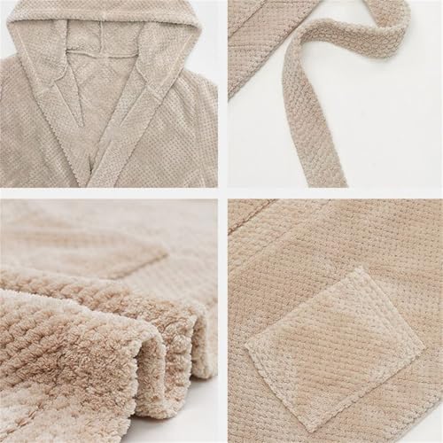 Length Clothes for Girls Long Sleeve Solid Color Belted Hoodie，Comfortable Soft Warm Loose Outfits Hooded3